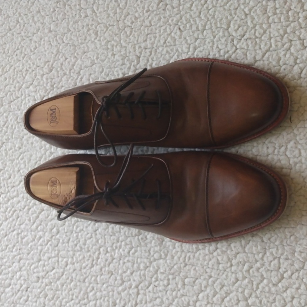Warfield & Grand Fremont Leather Oxford Shoes (Brown)  10